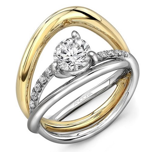 Two Tone engagement ring